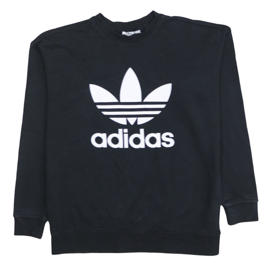 Womens UK Size 8 adidas Black Pullover Sweatshirt