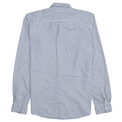 PME Legend Men's Blue Check Long Sleeve Button-Up Shirt M