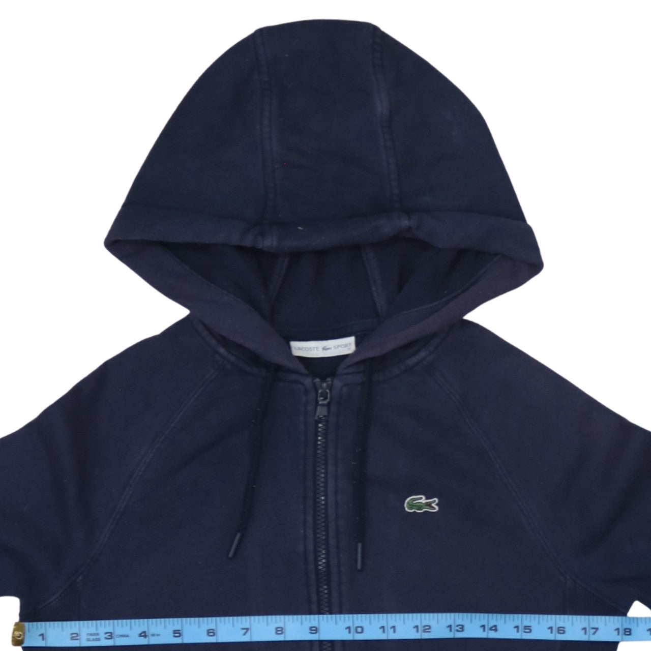 Womens UK Size 6 Lacoste Blue Full Zip Hoodie