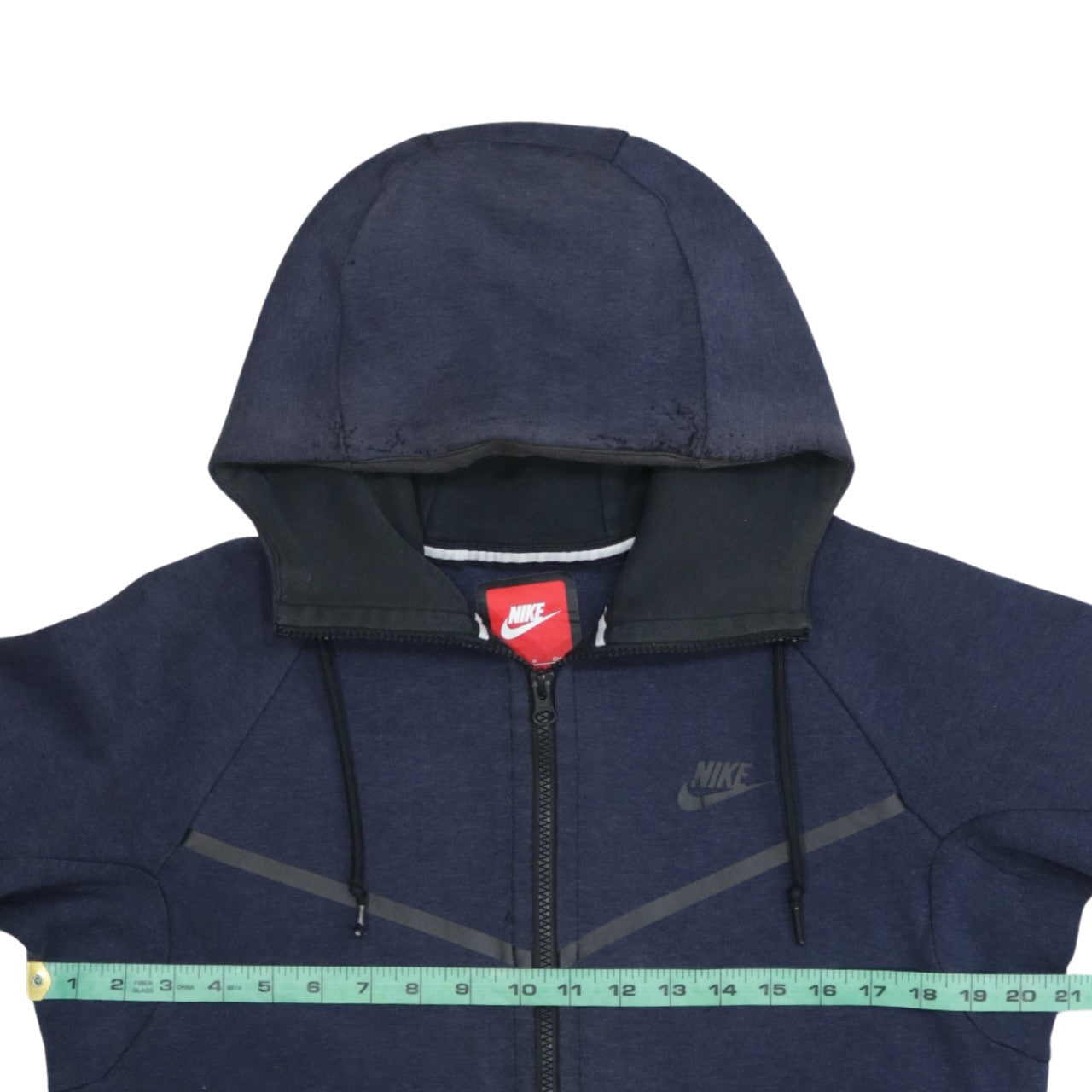 Mens UK Size S Nike Blue Full Zip Hoodie