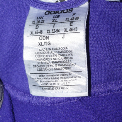 Womens UK Size XL adidas Blue Full Zip Hoodie
