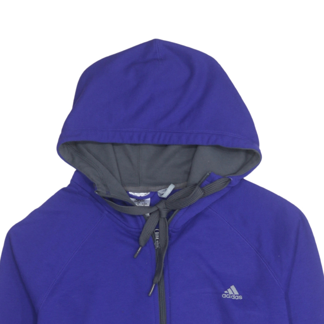 Womens UK Size XL adidas Blue Full Zip Hoodie