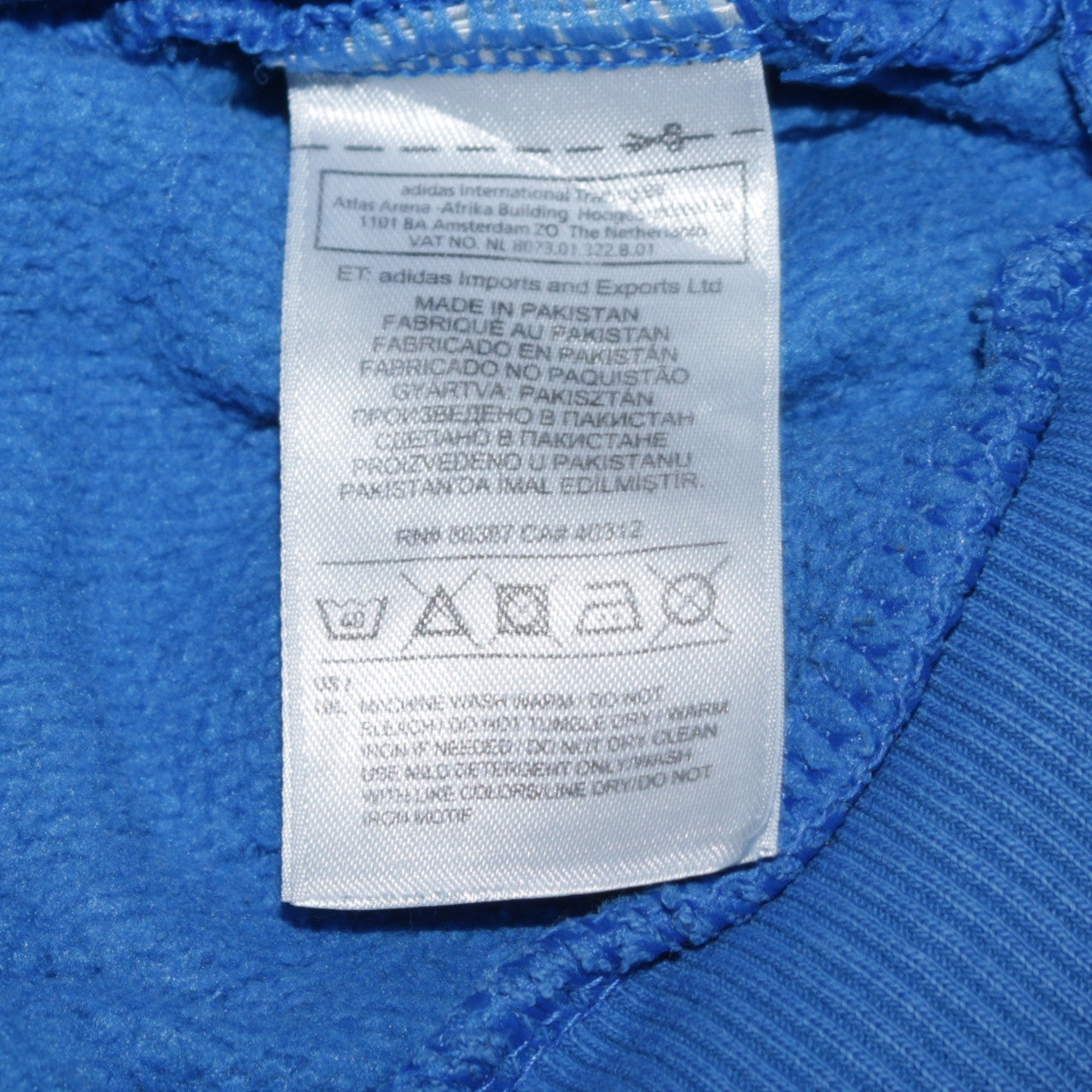 Mens UK Size XS adidas Blue Pullover Hoodie