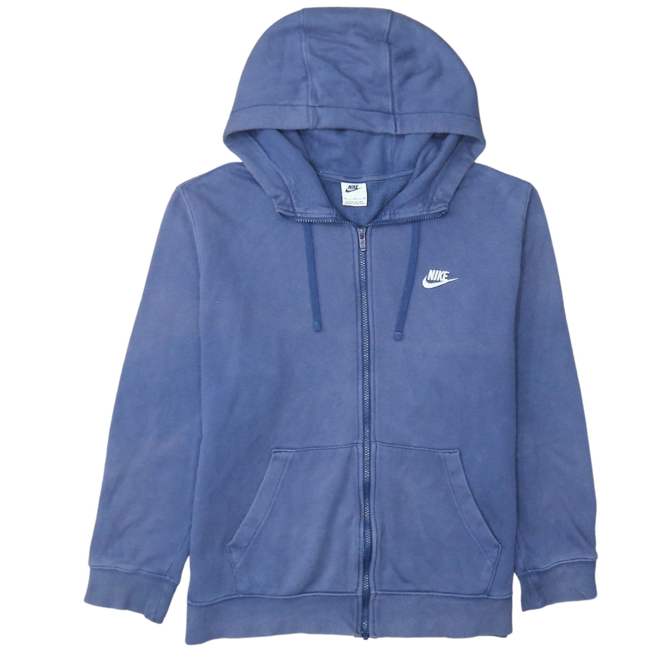 Mens UK Size XL Nike Blue Full Zip Hoodie