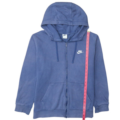 Mens UK Size XL Nike Blue Full Zip Hoodie
