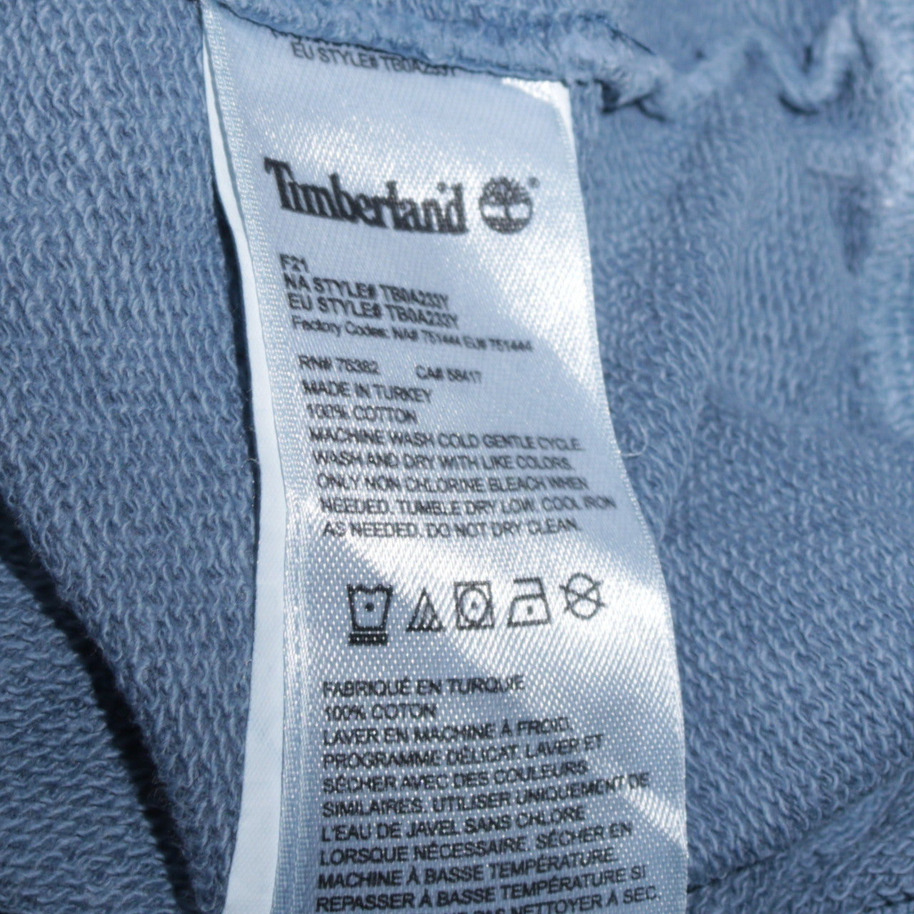 Mens UK Size S Timberland Blue Pullover Sweatshirt