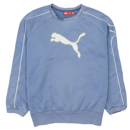 Mens UK Size M PUMA Blue Pullover Sweatshirt
