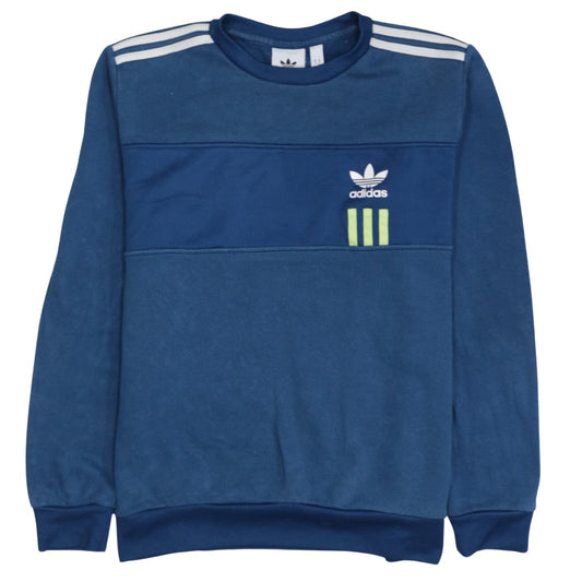 Mens UK Size M adidas Blue Pullover Sweatshirt