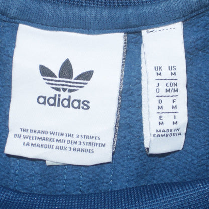 Mens UK Size M adidas Blue Pullover Sweatshirt