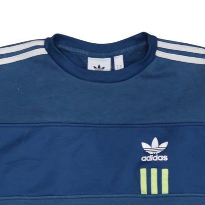 Mens UK Size M adidas Blue Pullover Sweatshirt