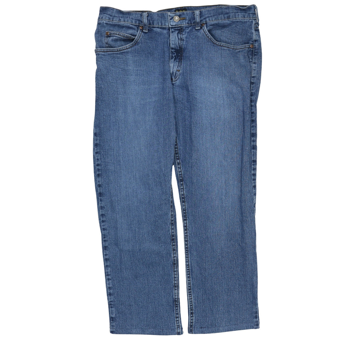 Mens UK Size L Lee Regular Fit Straight Blue Jeans