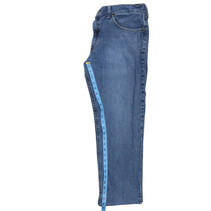 Mens UK Size L Lee Regular Fit Straight Blue Jeans