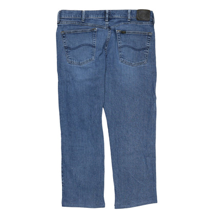 Mens UK Size L Lee Regular Fit Straight Blue Jeans