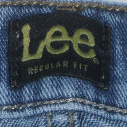 Mens UK Size L Lee Regular Fit Straight Blue Jeans
