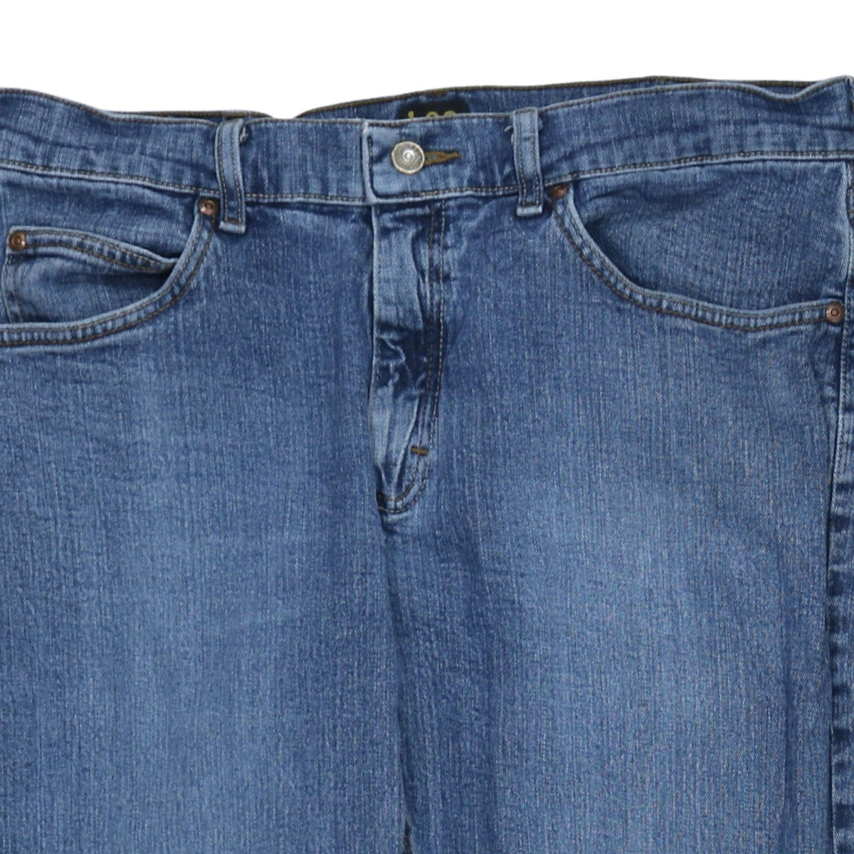 Mens UK Size L Lee Regular Fit Straight Blue Jeans