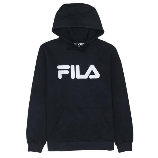 Mens UK Size L FILA Black Pullover Hoodie