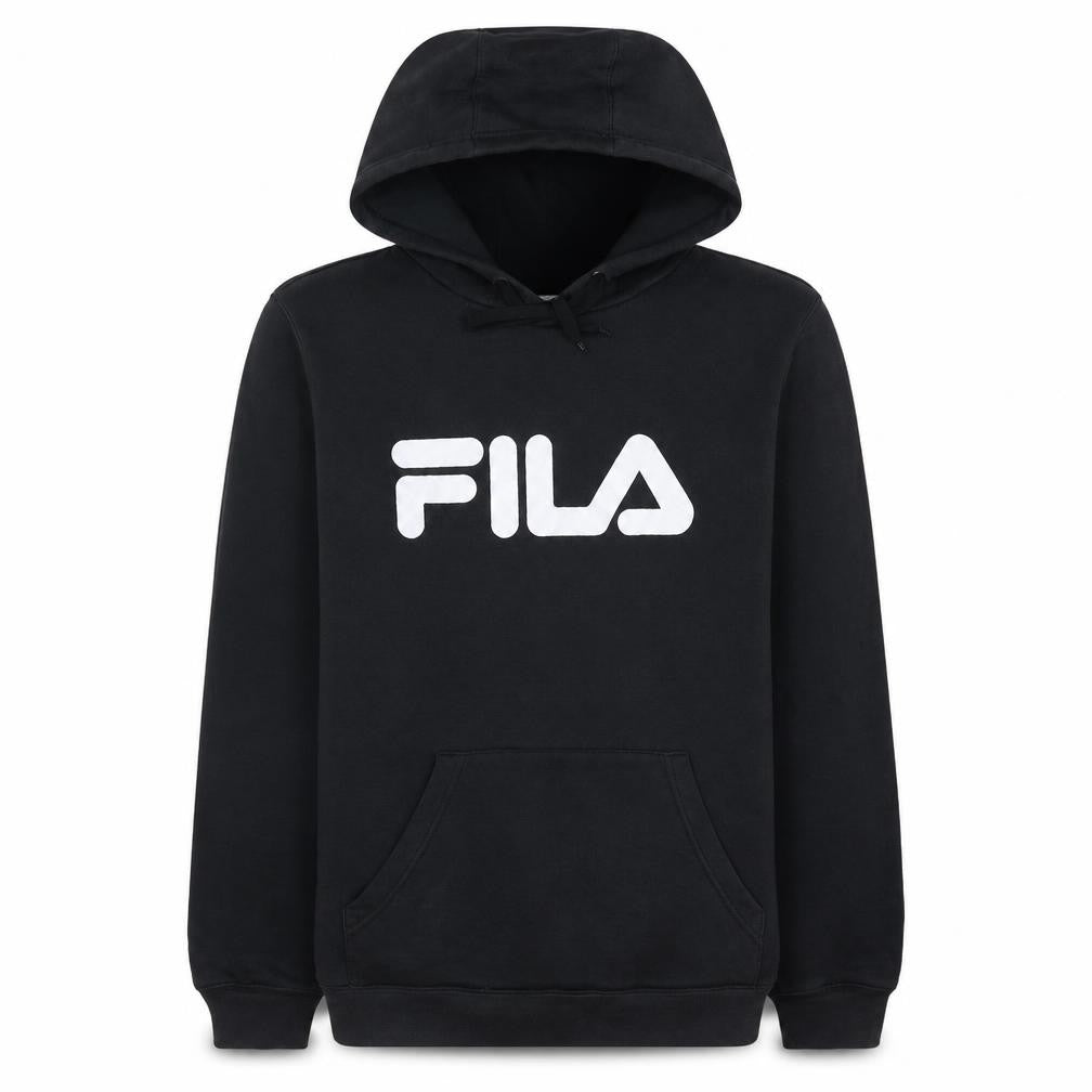 Mens UK Size L FILA Black Pullover Hoodie