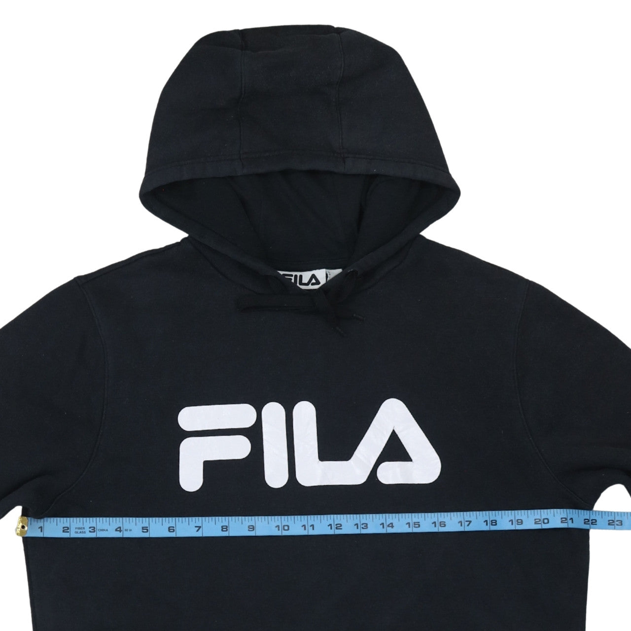 Mens UK Size L FILA Black Pullover Hoodie