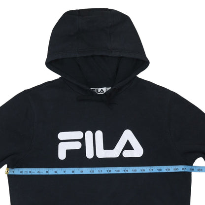 Mens UK Size L FILA Black Pullover Hoodie