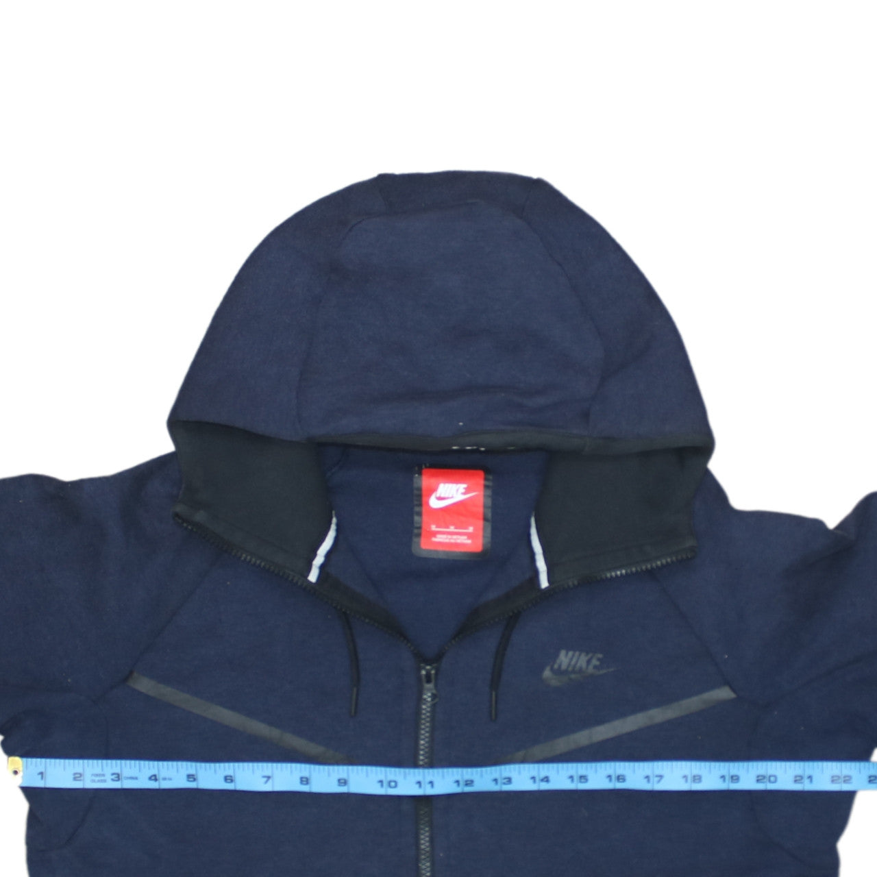 Mens UK Size M Nike Blue Full Zip Hoodie