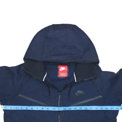 Mens UK Size M Nike Blue Full Zip Hoodie