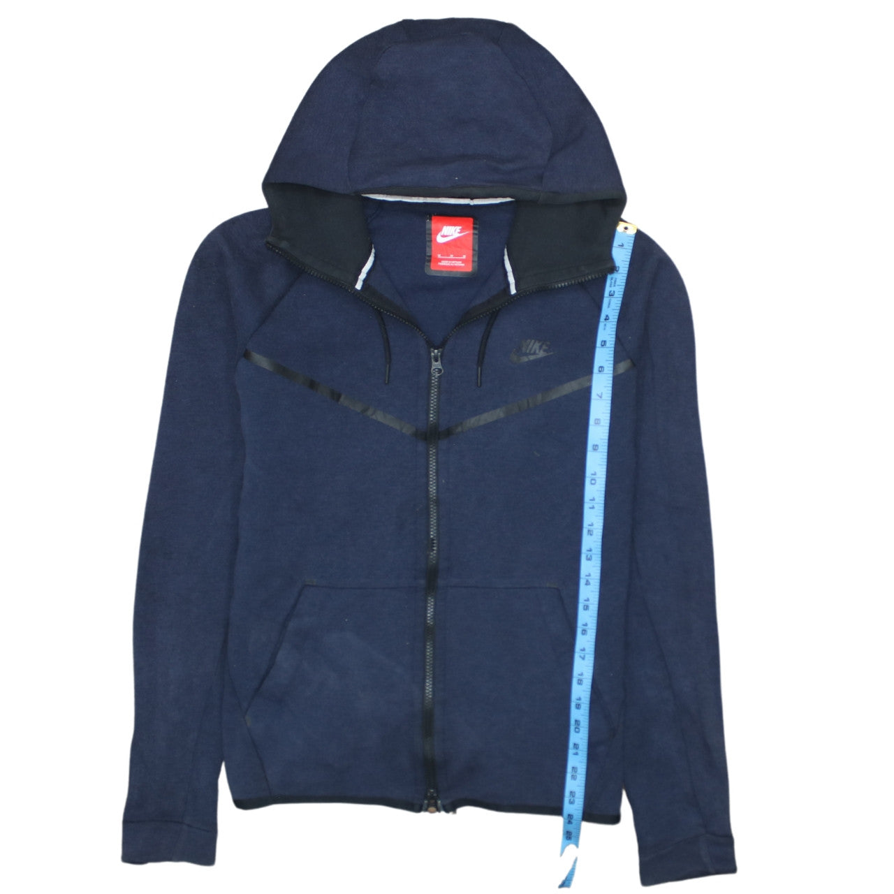Mens UK Size M Nike Blue Full Zip Hoodie