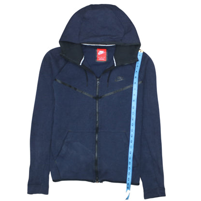 Mens UK Size M Nike Blue Full Zip Hoodie