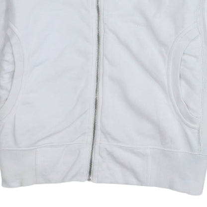 Champion Women’s White Easy Fit Track Jacket M Full Zip Cotton Blend
