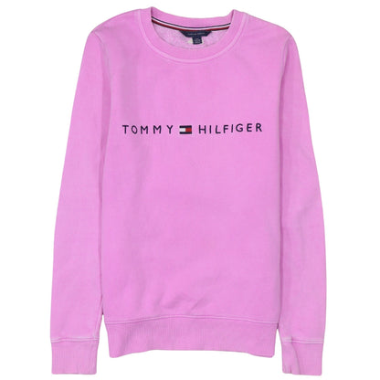 Womens UK Size 2XS Tommy Hilfiger Pink Pullover Sweatshirt