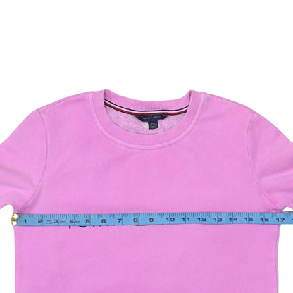 Womens UK Size 2XS Tommy Hilfiger Pink Pullover Sweatshirt