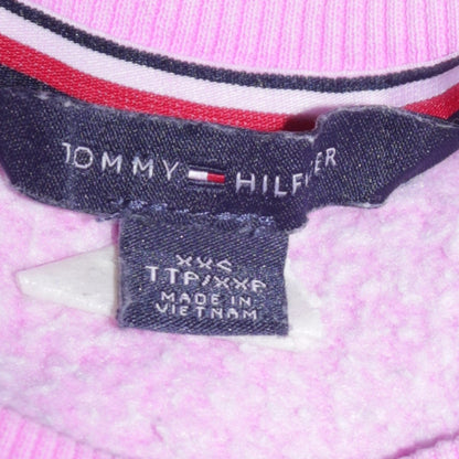 Womens UK Size 2XS Tommy Hilfiger Pink Pullover Sweatshirt