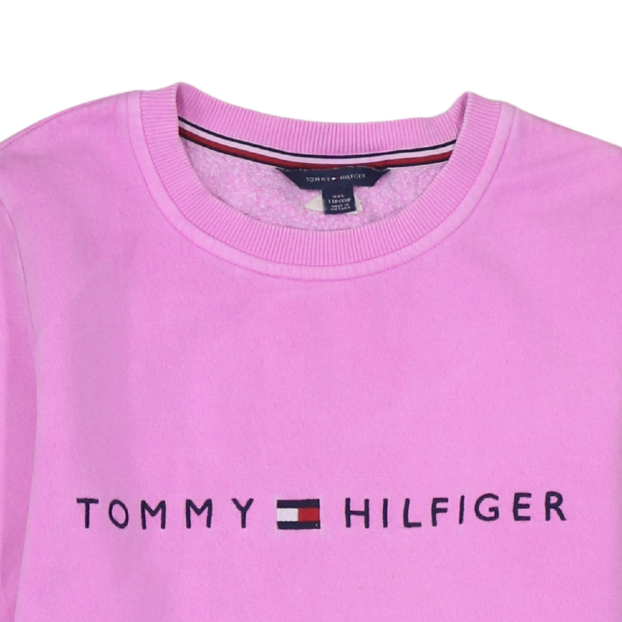 Womens UK Size 2XS Tommy Hilfiger Pink Pullover Sweatshirt