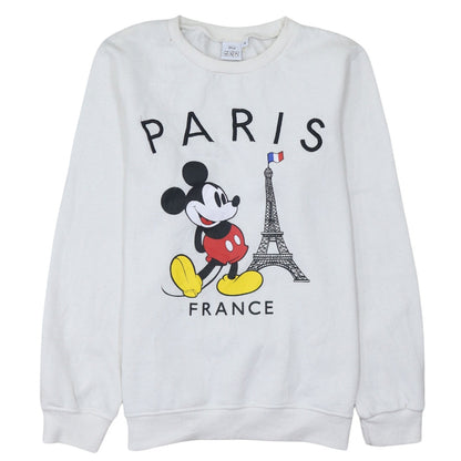 Womens UK Size S Disney White Pullover Sweatshirt