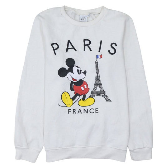 Womens UK Size S Disney White Pullover Sweatshirt