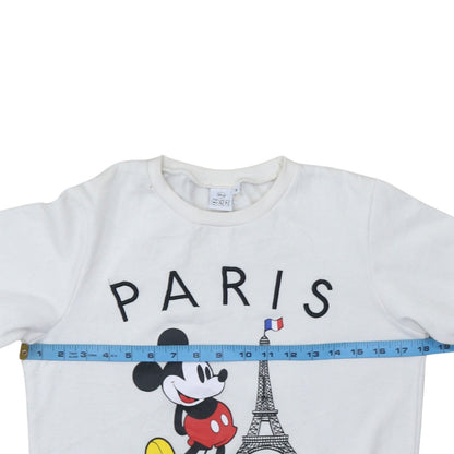 Womens UK Size S Disney White Pullover Sweatshirt