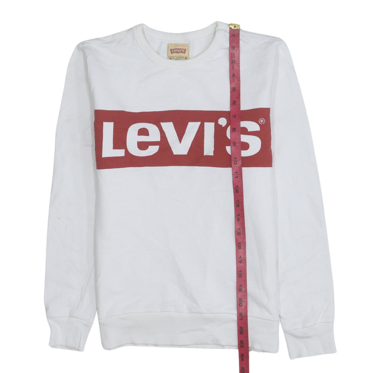 Levi's Boys White Logo Pullover Sweatshirt Size 14 Years Regular Fit
