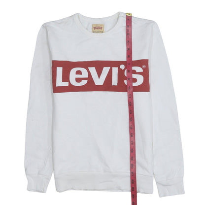 Levi's Boys White Logo Pullover Sweatshirt Size 14 Years Regular Fit