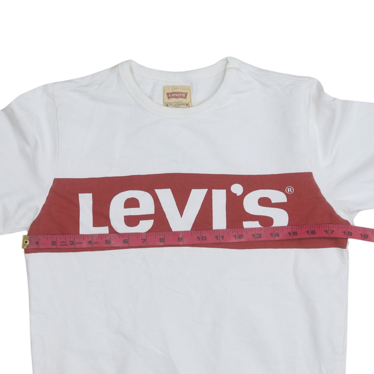 Levi's Boys White Logo Pullover Sweatshirt Size 14 Years Regular Fit