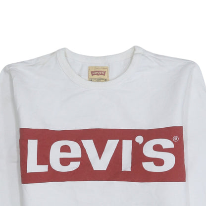 Levi's Boys White Logo Pullover Sweatshirt Size 14 Years Regular Fit
