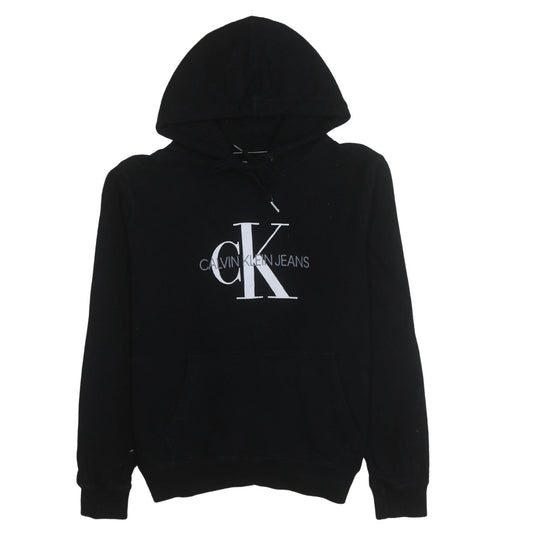 Womens UK Size M Calvin Klein Jeans Black Pullover Hoodie