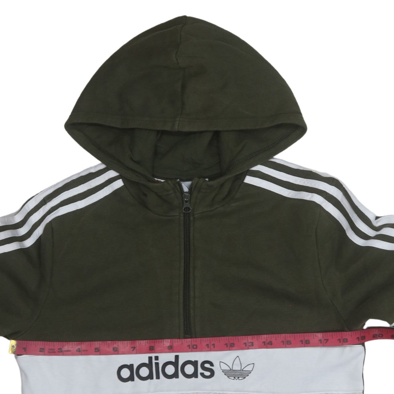 Boys UK Size 15-16 Years adidas Green Pullover Hoodie