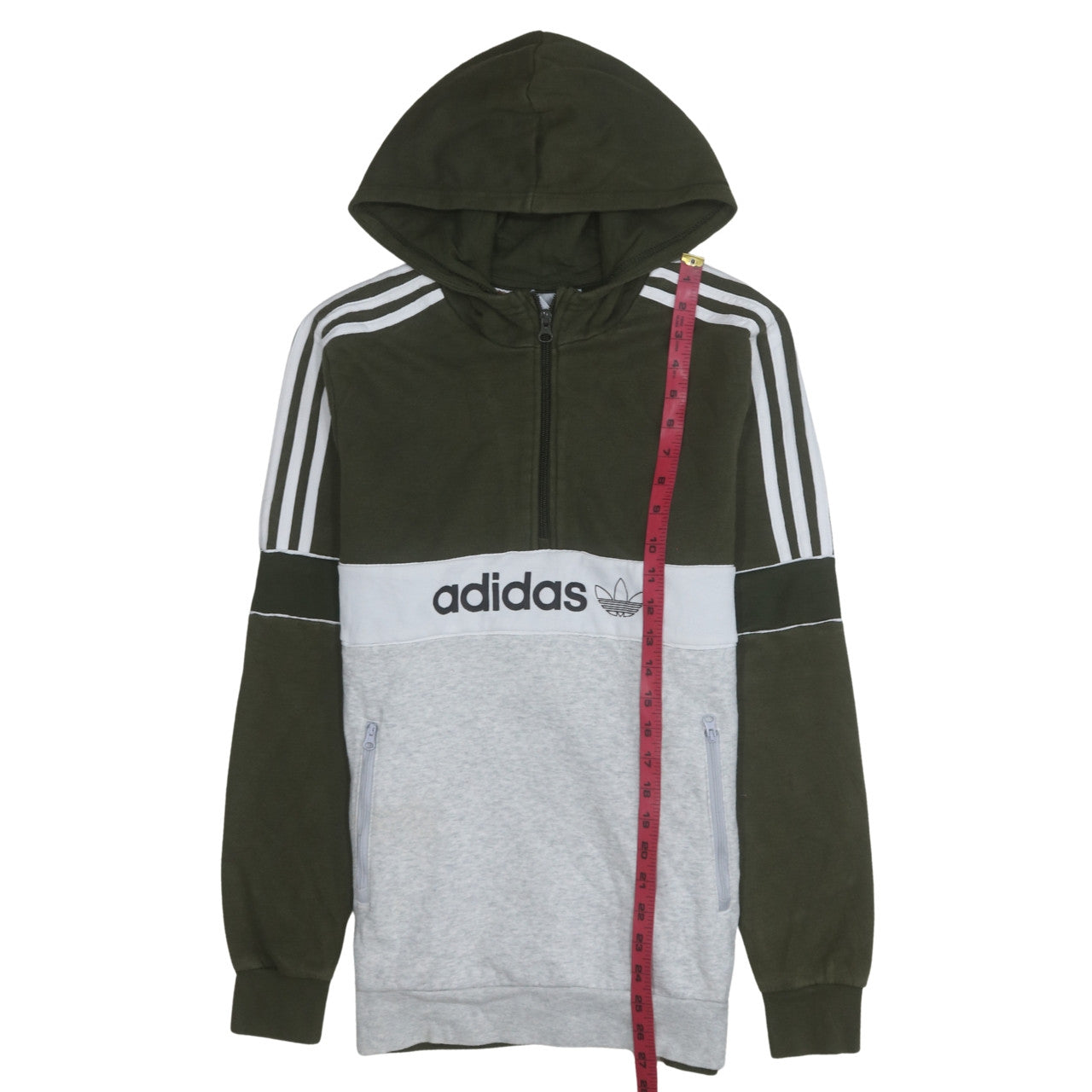 Boys UK Size 15-16 Years adidas Green Pullover Hoodie