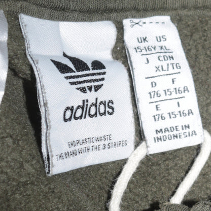 Boys UK Size 15-16 Years adidas Green Pullover Hoodie