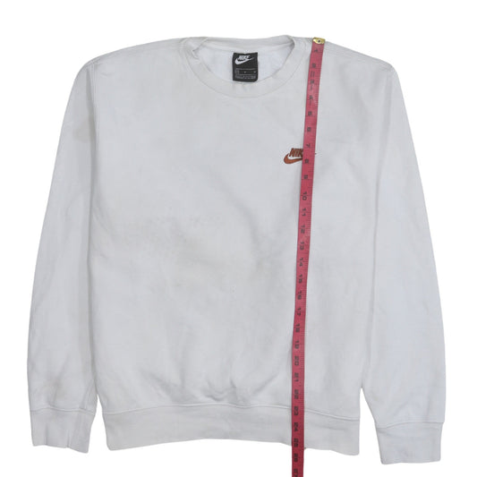 Womens UK Size M Nike White Pullover Sweatshirt