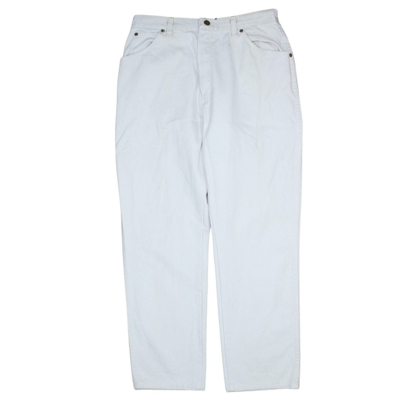 Womens UK Size 16 Wrangler Regular Fit Straight White Jeans