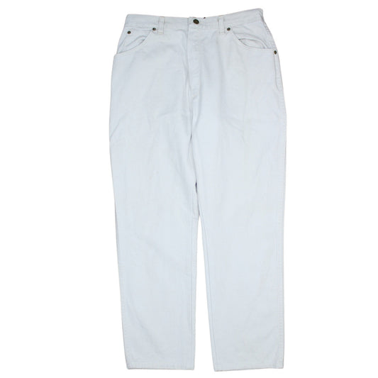 Womens UK Size 16 Wrangler Regular Fit Straight White Jeans