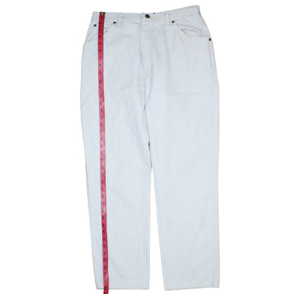 Womens UK Size 16 Wrangler Regular Fit Straight White Jeans