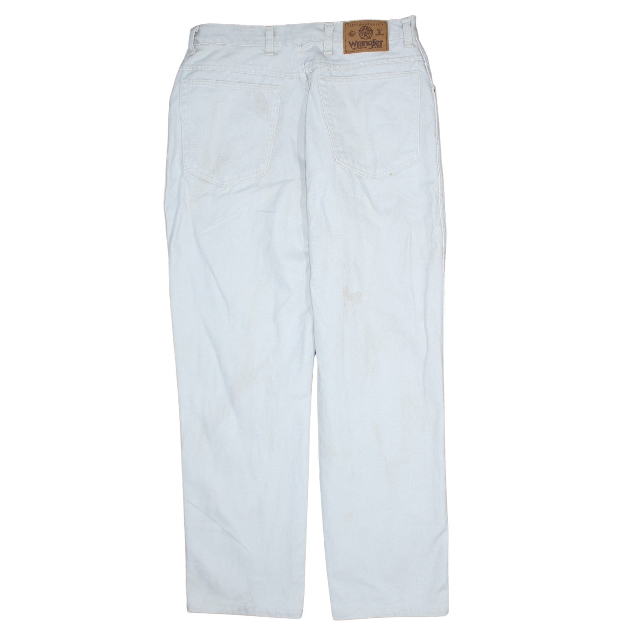 Womens UK Size 16 Wrangler Regular Fit Straight White Jeans