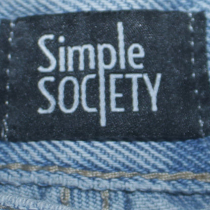 Womens UK Size 8 Simple Society Regular Fit Straight Blue Jeans