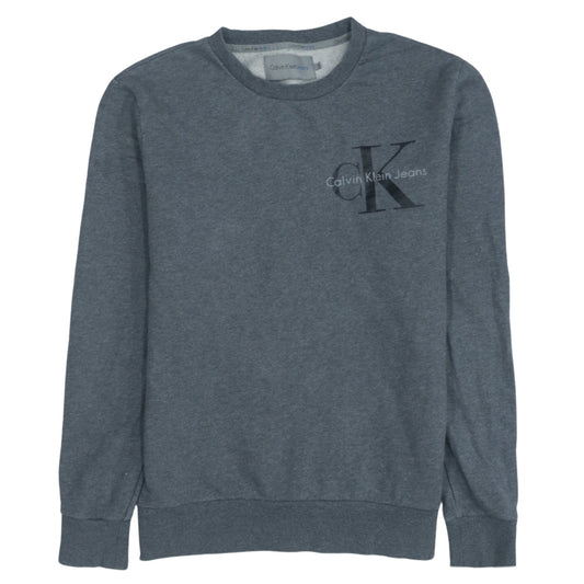 Mens UK Size S Calvin Klein Jeans Grey Pullover Sweatshirt